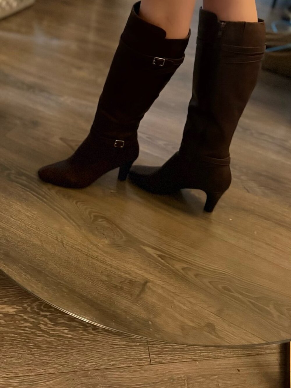 Ralph Lauren Savern Brown Leather Knee-High Boots – Size 7B